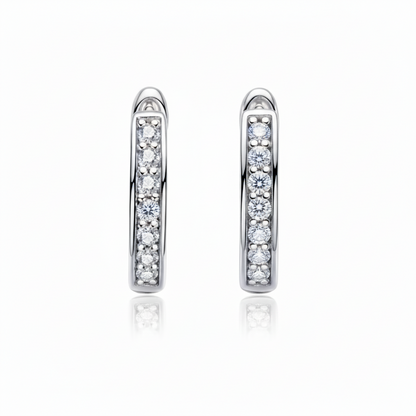 Boucles D'oreilles Créole Moissanite D Color VVS1 - June