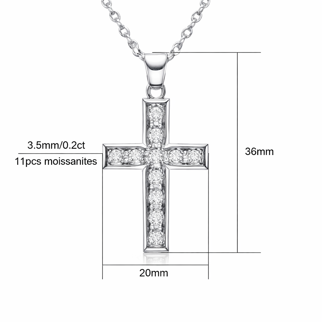 Pendentifs Moissanite D Color VVS1 - Croix