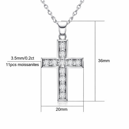 Pendentifs Moissanite D Color VVS1 - Croix