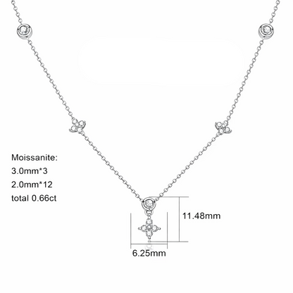 Pendentifs Femme Moissanite D Color VVS1 - Trèfle