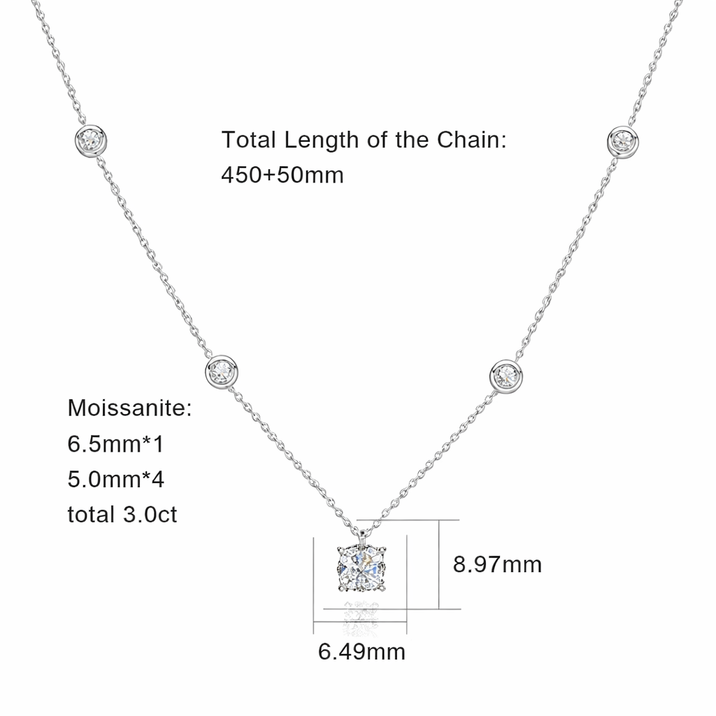 Pendentifs Femme Moissanite D Color VVS1 - Eulalie
