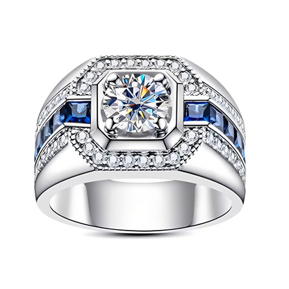 Bague Mariage Homme Moissanite D Color VVS1 - Julien