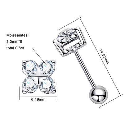 Boucles D'oreilles Croix Moissanite D Color VVS1 - Castille
