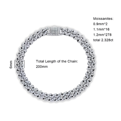 Bracelets Femme Moissanite D Color VVS1 - Hip Hop