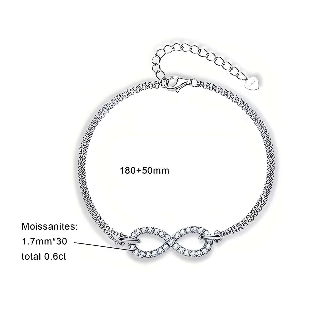 Bracelets Femme Moissanite D Color VVS1 - Infini