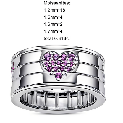 Bague Coeur Moissanite D Color VVS1 - Coeur
