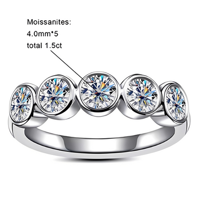 Alliance Mariage Moissanite D Color VVS1 - Anna