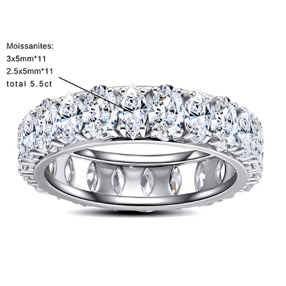 Bague de Mariage Moissanite D Color VVS1 - Eva