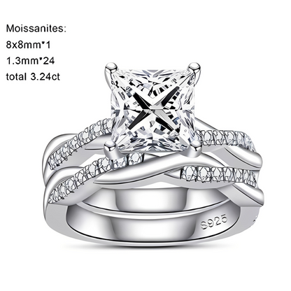 Bague de Fiançailles Femme Moissanite D Color VVS1 - Luna