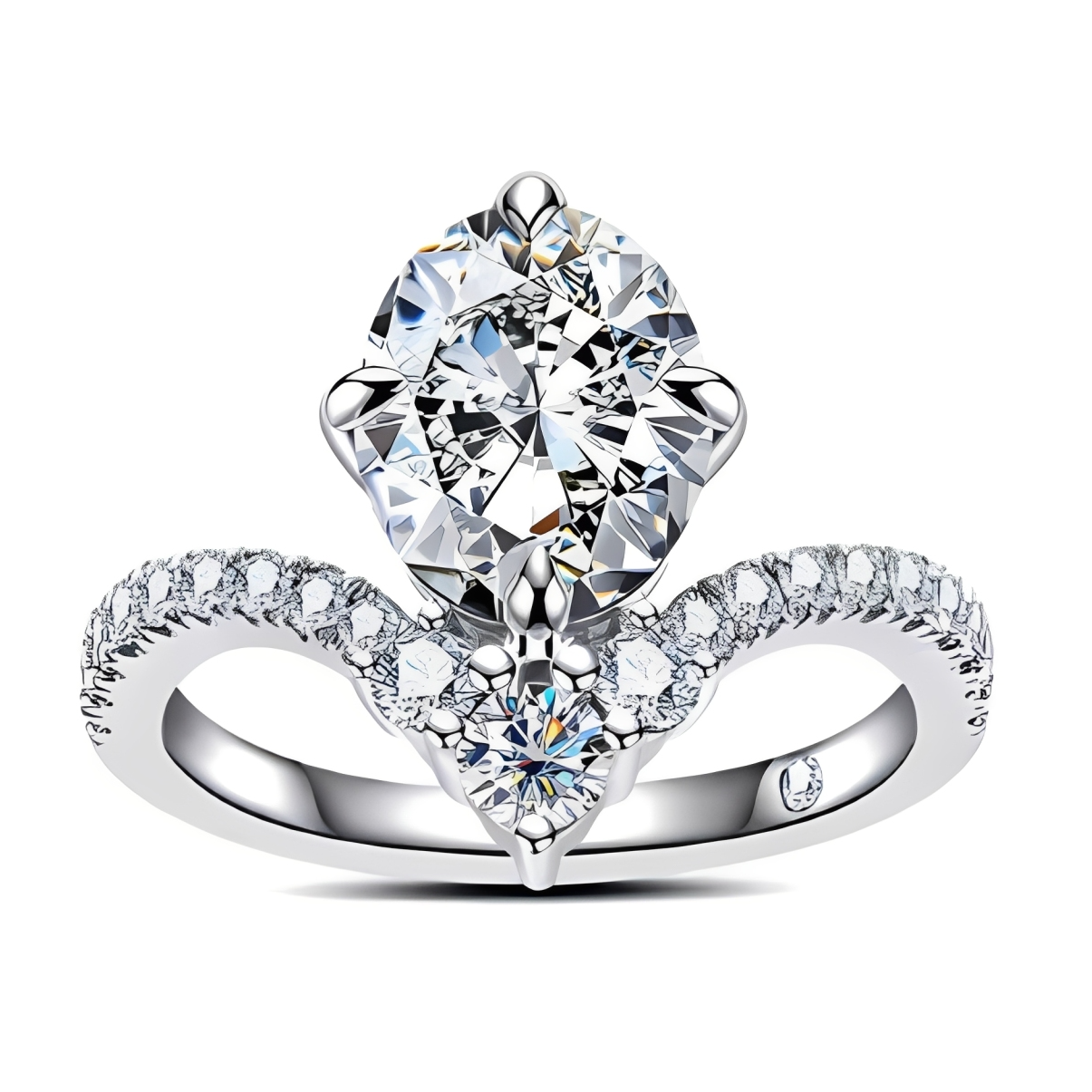 Bague de Fiançailles Femme Moissanite D Color VVS1 - Almira