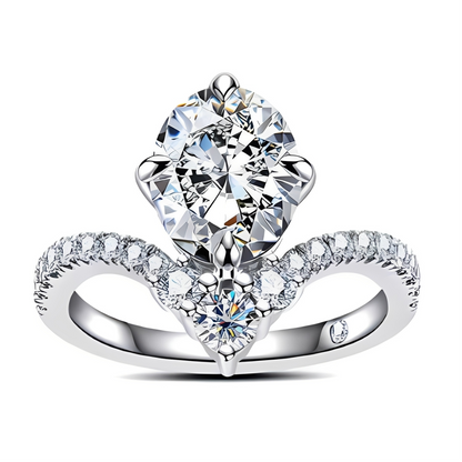 Bague de Fiançailles Femme Moissanite D Color VVS1 - Almira
