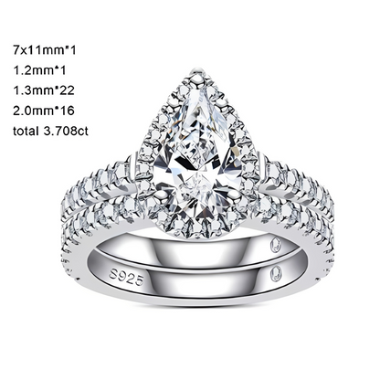 Bague de Fiançailles Femme Moissanite D Color VVS1 - Paolina