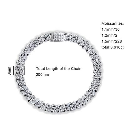 Bracelets Femme Moissanite D Color VVS1 - Hip Hop