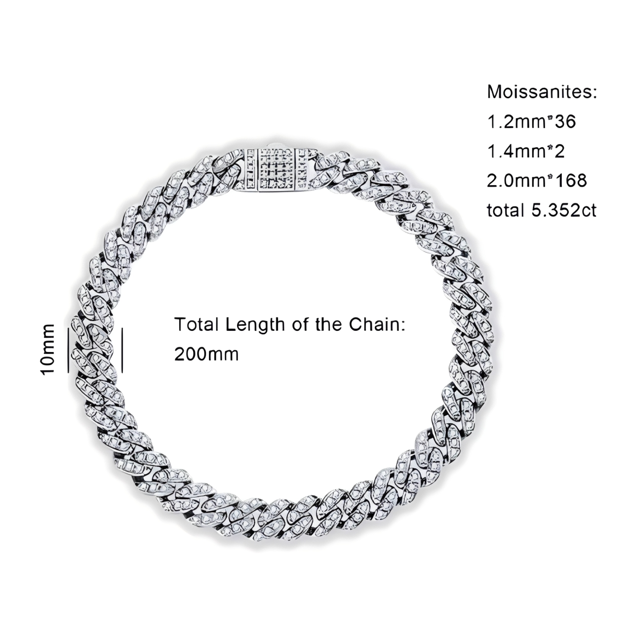 Bracelets Femme Moissanite D Color VVS1 - Hip Hop