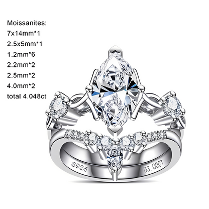 Bague de Fiançailles Femme Moissanite D Color VVS1 - Aurore