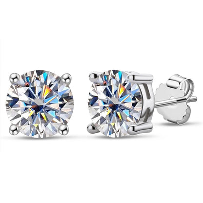Boucles D'oreilles Puces Moissanite D Color VVS1 - Zia