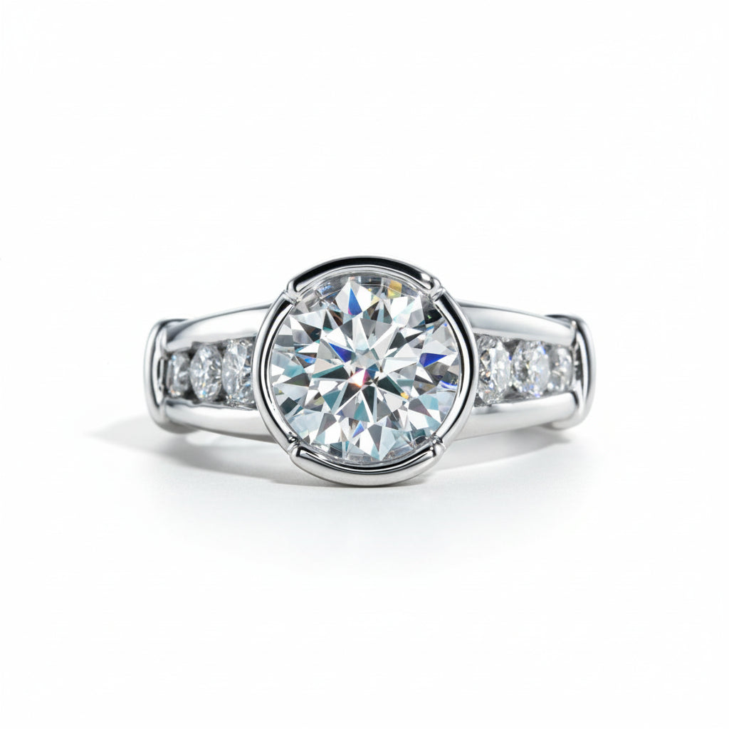 Bague de Fiançailles Femme Moissanite D Color VVS1 - Constance