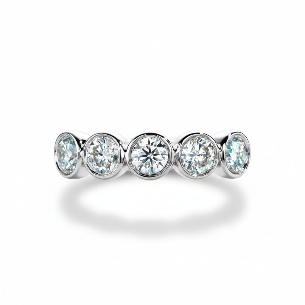 Alliance Mariage Moissanite D Color VVS1 - Anna