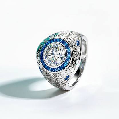 Bague de Mariage Homme Moissanite D Color VVS1 - Samuel