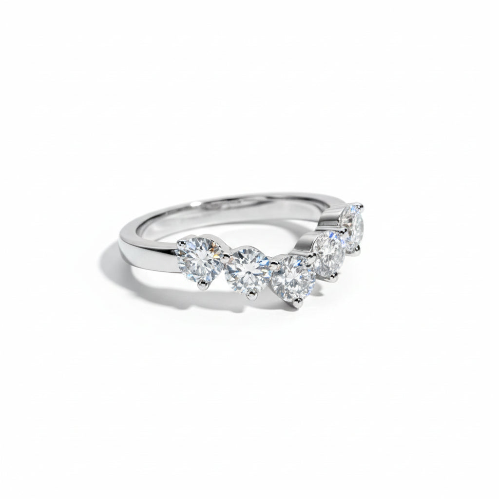 Alliance de Mariage Femme Moissanite D Color VVS1 - Pauline
