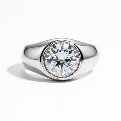 Bague Mariage Homme Moissanite D Color VVS1 - Alex