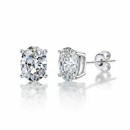 Boucles D'oreilles Ovales Moissanite D Color VVS1 - Luna
