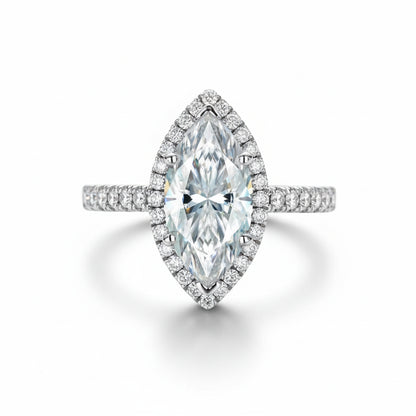 Bague de Fiançailles Femme Moissanite D Color VVS1 - Flore