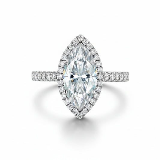 Bague de Fiançailles Femme Moissanite D Color VVS1 - Flore
