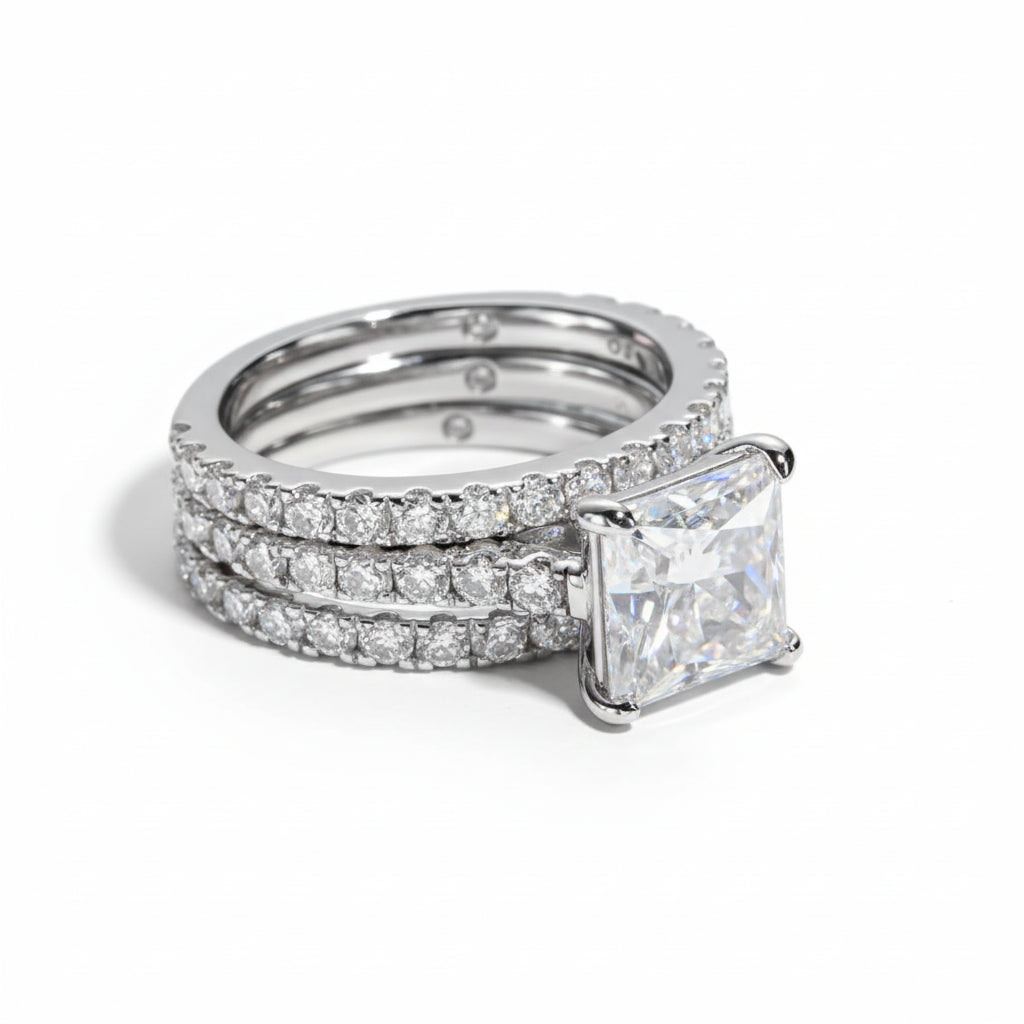 Bague de Fiançailles Femme Moissanite D Color VVS1 - Iris