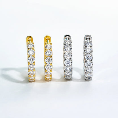 Boucles D'oreilles Créole Moissanite D Color VVS1 - Isa