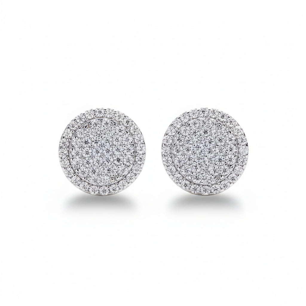 Boucles D'oreilles Ronde Moissanite D Color VVS1 - Hip Hop