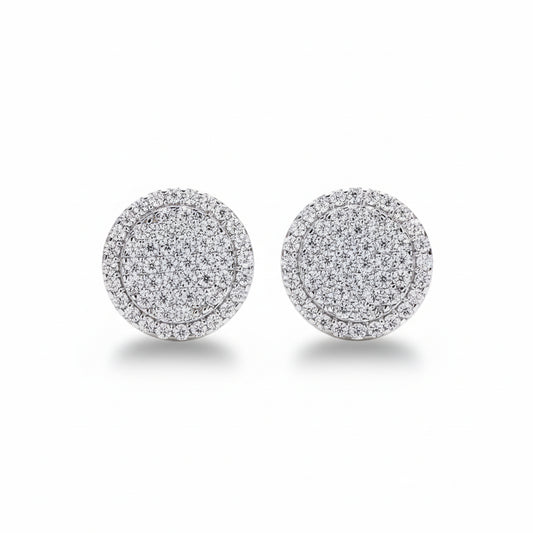 Boucles D'oreilles Ronde Moissanite D Color VVS1 - Hip Hop