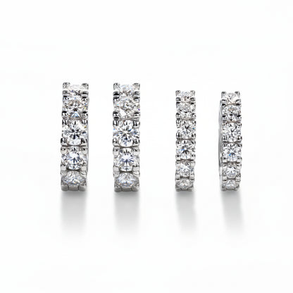 Boucles D'oreilles Créole Moissanite D Color VVS1 - Elle