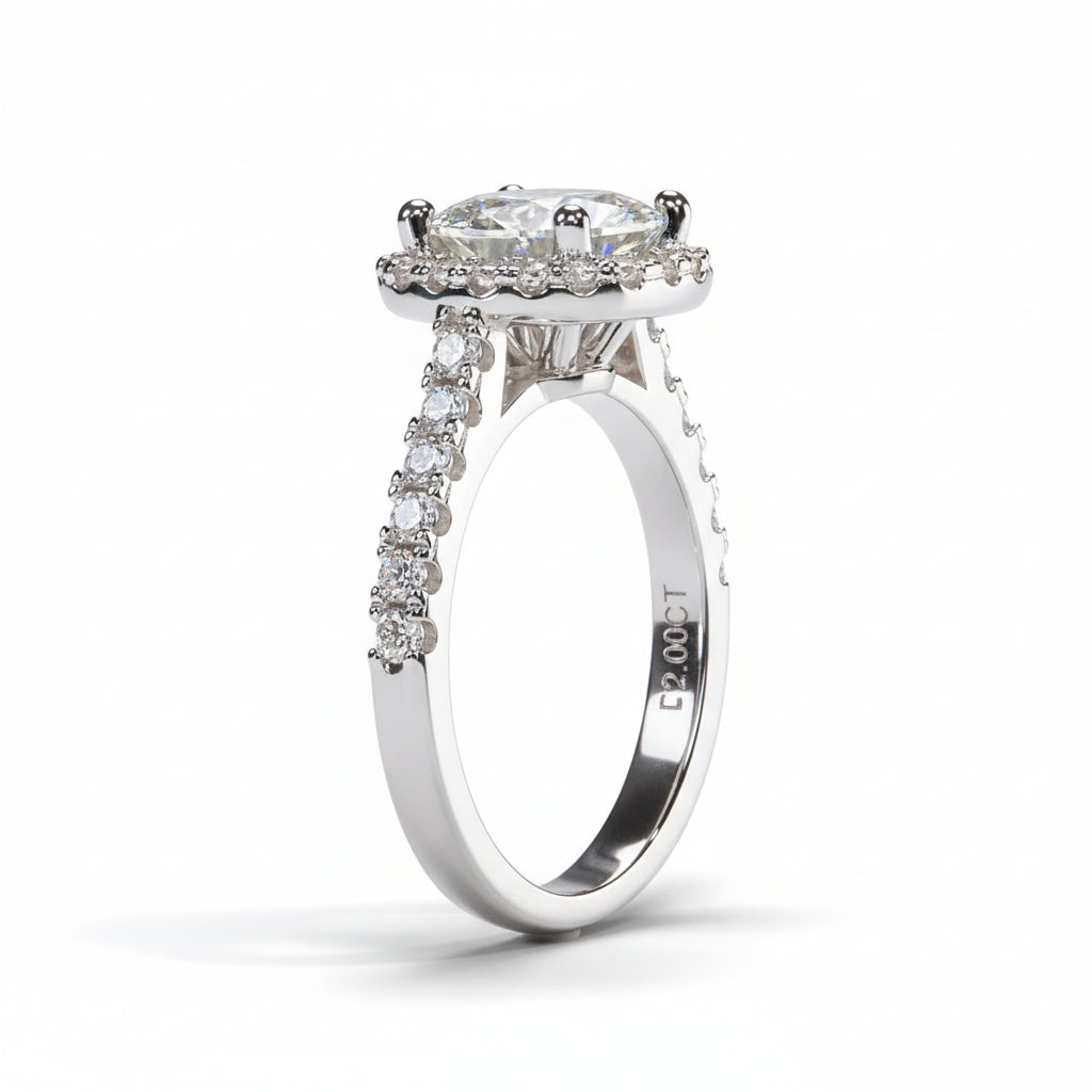 Bague de Fiançailles Moissanite D Color VVS1 - Cleo