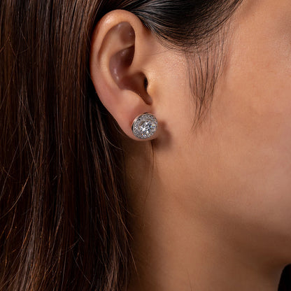 Boucles D'oreilles Puces Moissanite D Color VVS1 - Myrtille