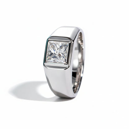 Bague Mariage Homme Moissanite D Color VVS1 - Dimitri