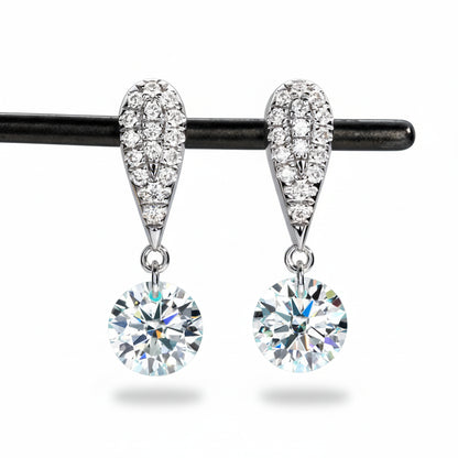 Boucles D'oreilles Gouttes Moissanite D Color VVS1 - Orionne