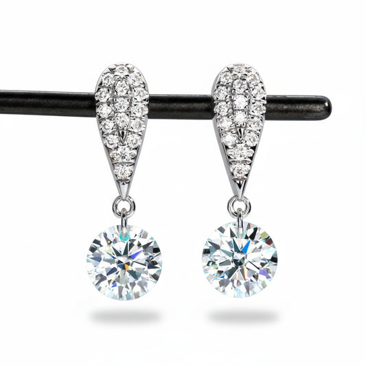Boucles D'oreilles Gouttes Moissanite D Color VVS1 - Orionne