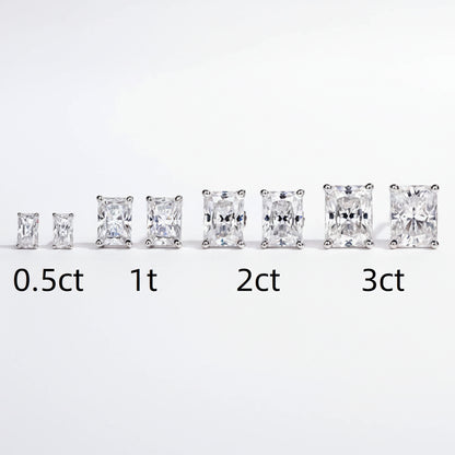 Boucles D'oreilles Puces Moissanite D Color VVS1 - Raven