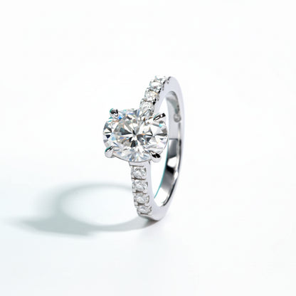 Bague de Fiançailles Moissanite D Color VVS1 - Opaline
