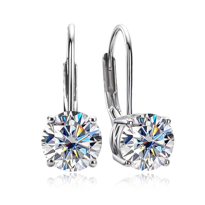 Boucles D'oreilles Pendante Moissanite D Color VVS1 -  Calypso