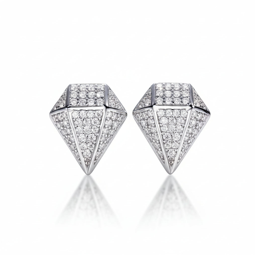 Boucles D'oreilles Losange Moissanite D Color VVS1 - Eos
