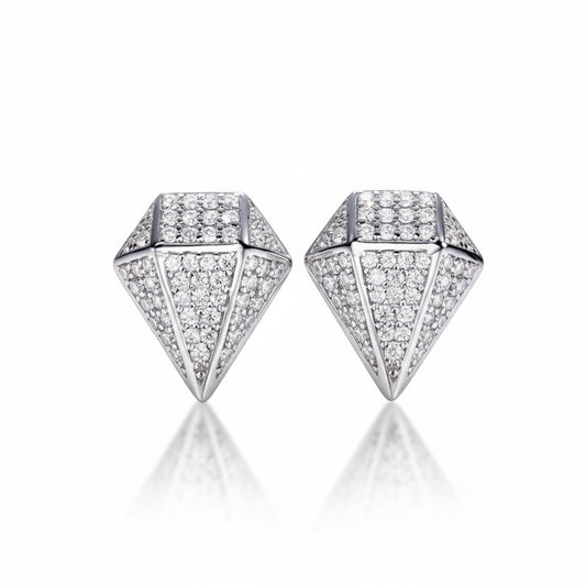Boucles D'oreilles Losange Moissanite D Color VVS1 - Eos