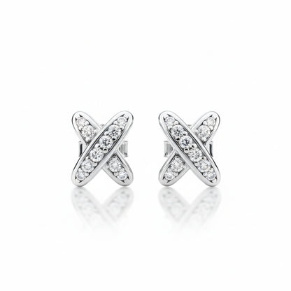 Boucles D'oreilles Croix Moissanite D Color VVS1 - Stella