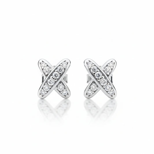 Boucles D'oreilles Croix Moissanite D Color VVS1 - Stella