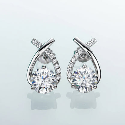 Boucles D'oreilles Pendantes Moissanite D Color VVS1 - Aurore