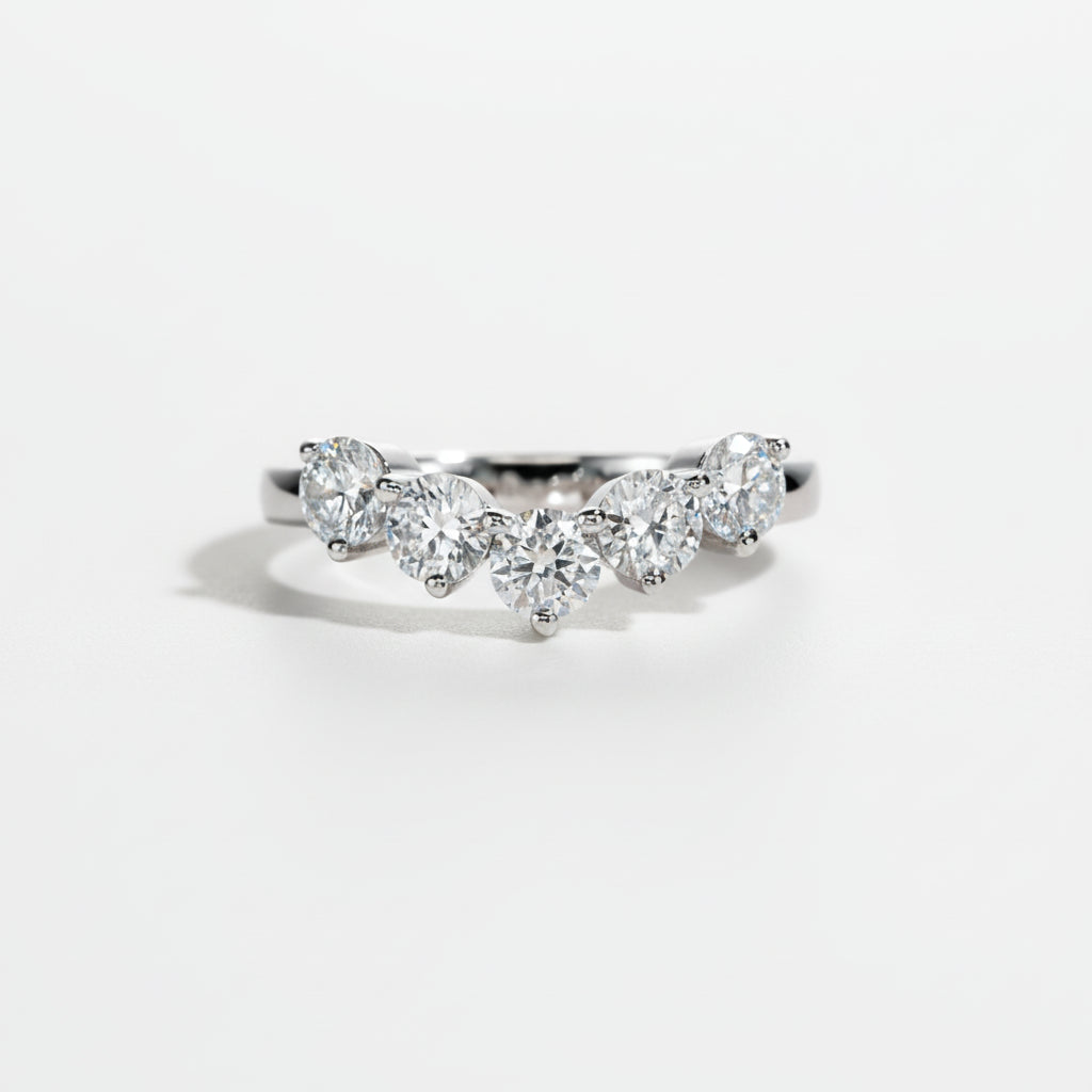 Alliance de Mariage Femme Moissanite D Color VVS1 - Pauline