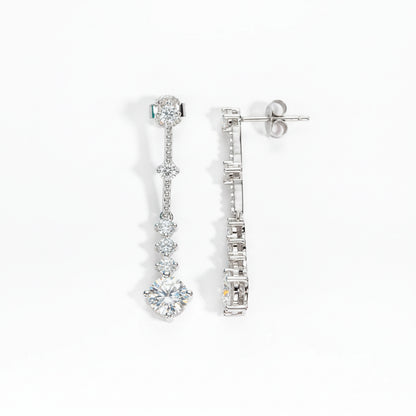 Boucles D'oreilles Pendantes Moissanite D Color VVS1 - Aleïa