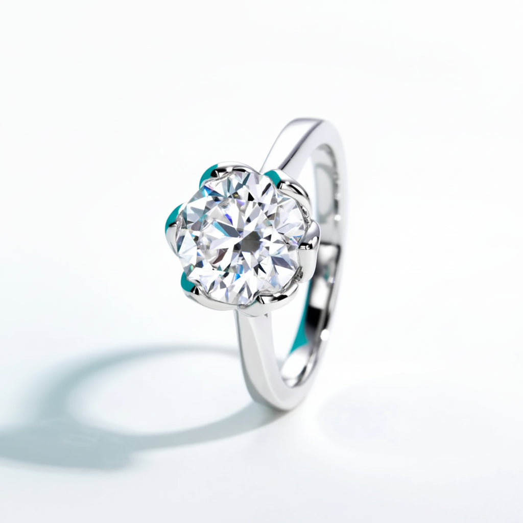 Bague de Fiançailles Moissanite D Color VVS1 - Alcina