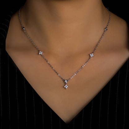 Pendentifs Femme Moissanite D Color VVS1 - Trèfle